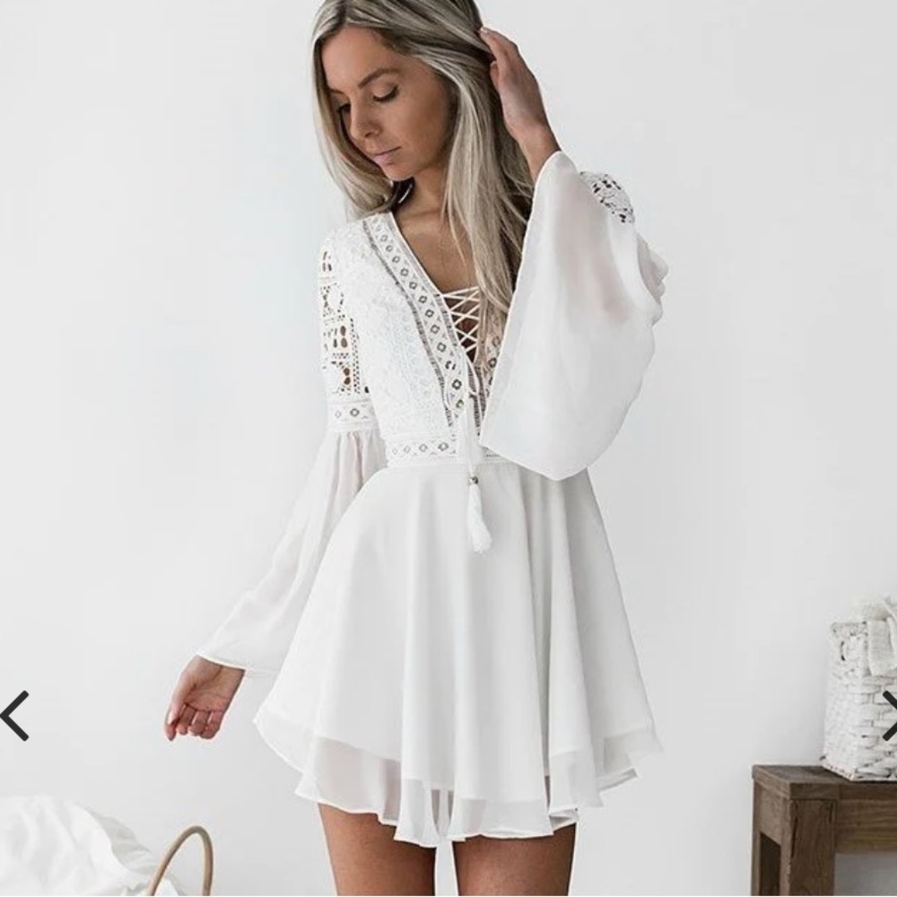 Two Sisters The Label, White Alyse Dress, Size US 6, Tags!